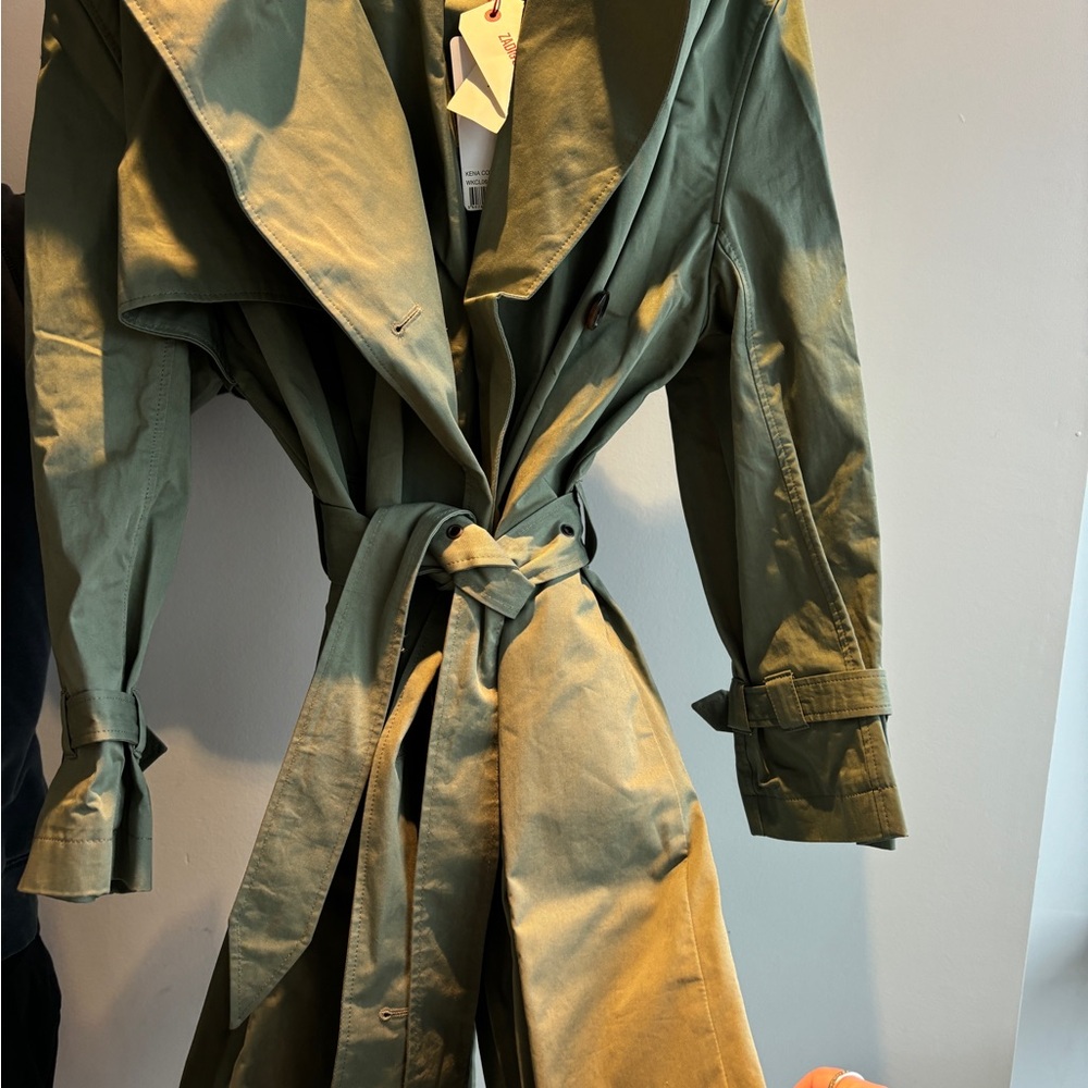 Stylish Green Trench Coat